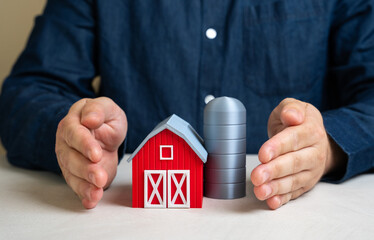 The man saves the farm. Protection of farms and local agricultural producers. Support for...