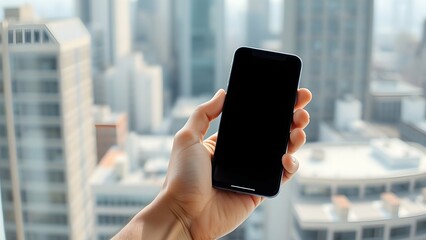 Smart phone Screen Mockup in Hand