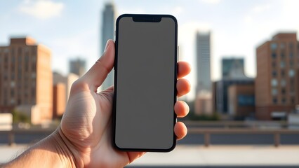 Smart phone Screen Mockup in Hand