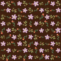 Tropical seamless pattern featuring hibiscus blooms and monstera foliage. Ideal for textile prints, wallpapers, wrapping paper,