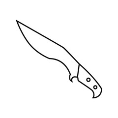 Knife icon vector. Hunting knife illustration sign. Military knife communication symbol. Cold weapon web icon.