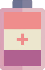 Battery Icon Flat Pastel Vector for Power Level UI