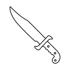 Knife icon vector. Hunting knife illustration sign. Military knife communication symbol. Cold weapon web icon.