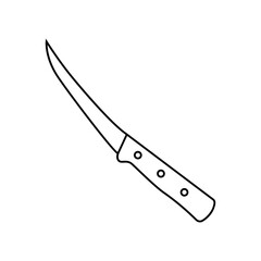 Knife icon vector. Hunting knife illustration sign. Military knife communication symbol. Cold weapon web icon.
