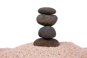 stack of stones on sand