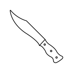Knife icon vector. Hunting knife illustration sign. Military knife communication symbol. Cold weapon web icon.