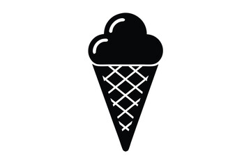 ice cream cone vector icon