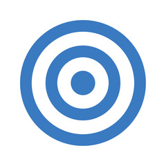 Simple circle target template. Bullseye target.