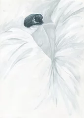 abstract woman portrait. watercolor painting. illustration © Anna Ismagilova