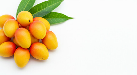 Sunkissed Mini Mango Cluster – Golden, Juicy & Naturally Tropical with Leaf Accent