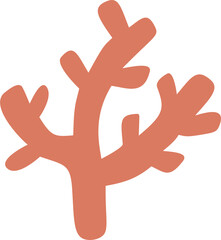 Obraz premium Cute coral reef vector illustration