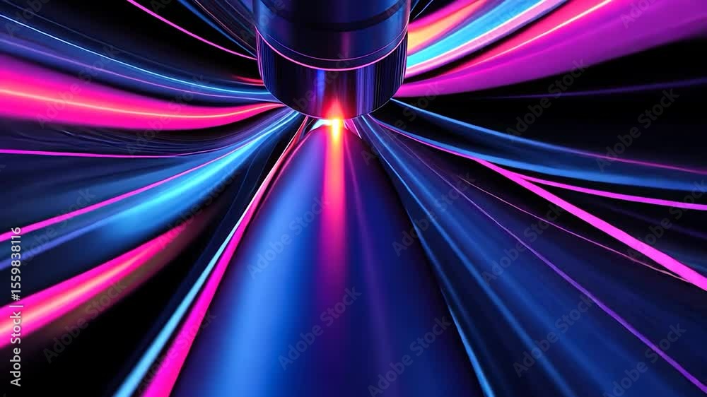 Poster abstract design with flowing vibrant colors