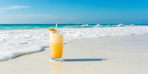 tropical cocktail on the beach
