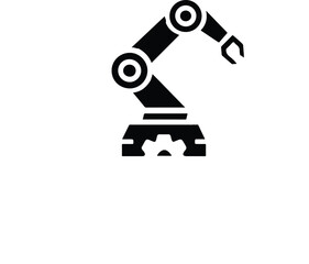Robotic Arm Gear Icon – Mechanization Meets Precision