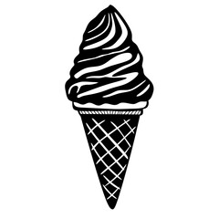 ice cream cone vector illustration icon