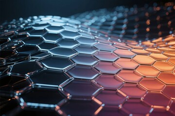 Fototapeta premium Hexagonal Grid with Gradient Illumination