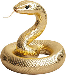 Fototapeta premium 투명한 황금 뱀