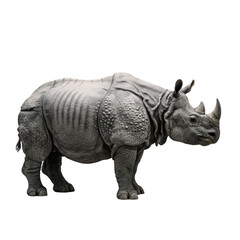 Fototapeta premium Rhinoceros o transparent isolated background