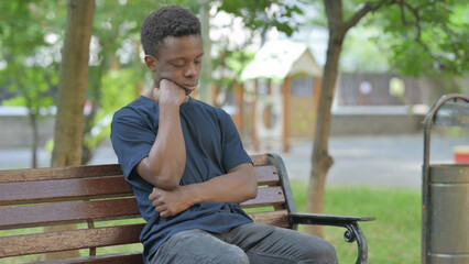 Distressed African American Man Screaming Outdoor