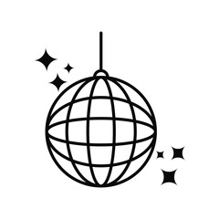 disco ball icon vector design concept for party