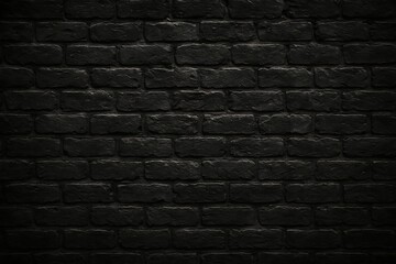 Textured black brick wall with dramatic lighting and subtle vignette
