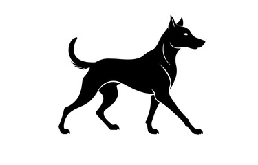 Fototapeta premium black dog isolated on white