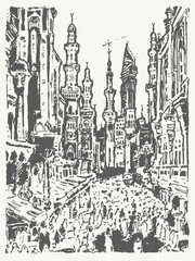 Arabian historic city showcases vibrant streets and stunning architecture that captivates visitors