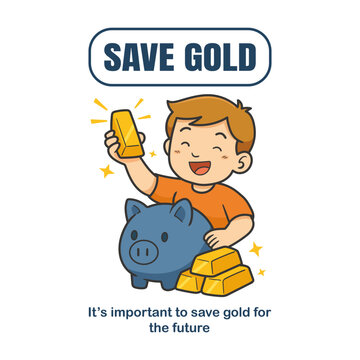 Piggy bank. Stack of gold. Save Gold. Bank, budget, finance, money savings concept. Precious shiny gold bars