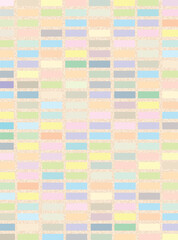 Geometric pattern with colorful squares. Brick wall background. Trendy creative vector pattern with colorful pastel bricks and copy space for text. Ideal for poster, banner, card, sale, invitation.
