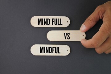 Word Mind full vs mindful. the concept of mind or thought. When there is too much information to...