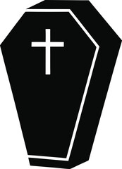 Fototapeta premium Coffin Symbol for Funeral and Burial Services