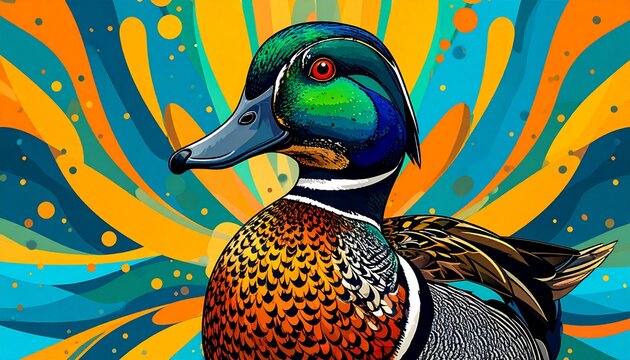 Mischievous bernier teal duck in a quirky rare species protection program adventure