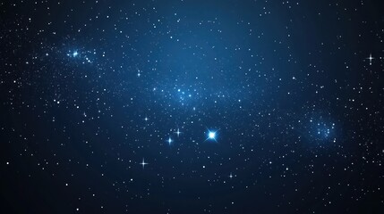 Night sky, Milky Way galaxy, stars, cosmic dust, dark blue, space background, astronomy, website banner