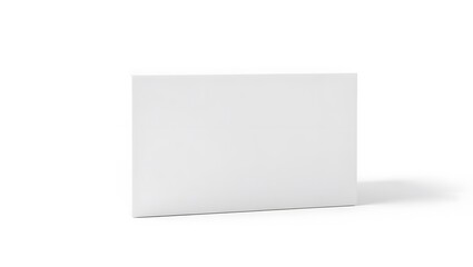 Blank white cube box on a clean white background with soft shadow