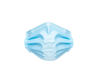 Fototapeta premium Blue medical mask isolated on transparent background