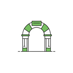 Fototapeta premium Simplified Archway Illustration with a modern design, perfect for visual storytelling.