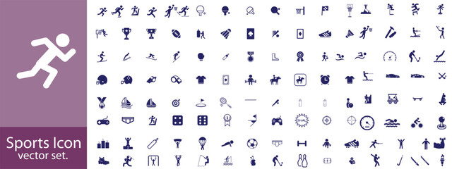 Sport Line Editable Icons set. Contain icons related to baseball, basketball, soccer, and other sports. Editable stroke. Vector illustration
