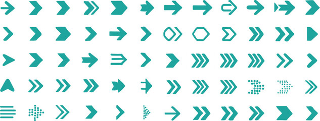  Arrow Icon Set – 60 Minimal Vector Arrows for Navigation, UI, Cursor, Play & Direction Signs
