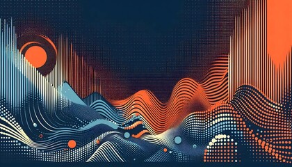 Modern Pop Art Dotted Pattern Digital Illustration Background
