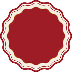 Isolated Christmas candy stripe Label template