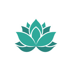 Zen-inspired flower in minimalist brush-style silhouette, centered on white background in Adobe Illustrator Artwork