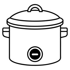 Rice Cooker Flat Vector Illustration – Minimal Art Style