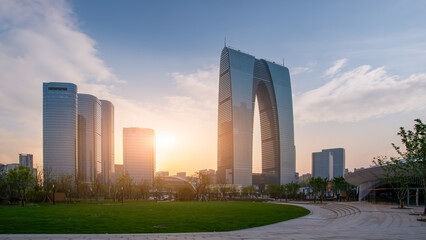 ，China, Suzhou, city, city skyline, architectural landscape, background, architecture, buildings,