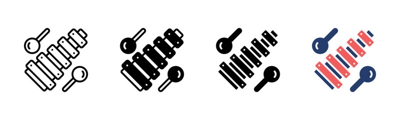 Xylophone icon sheet multiple style collection