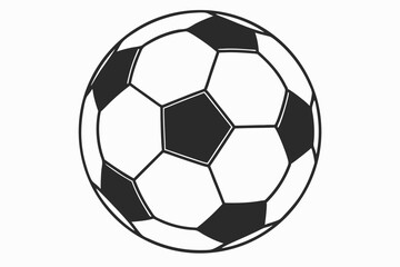 Fototapeta premium Professional Black and White Soccer Ball Vector Design for Sports Marketing