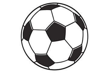 Fototapeta premium Classic Black and White Football Vector Art for Game and Sports Graphics