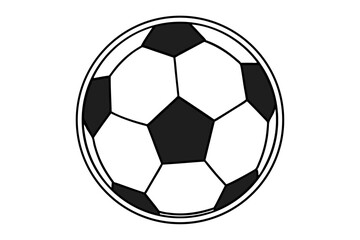 Fototapeta premium Detailed Soccer Ball Vector Image in Black and White for Creative Projects
