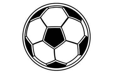 Fototapeta premium High-Quality Black and White Soccer Ball Vector Illustration for Sports Design