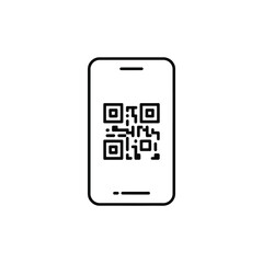 Smartphone Displaying QR Code Scan Icon