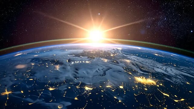 Earth Sunrise From Space
